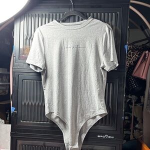 Stylish Gray Women's Bodysuit
